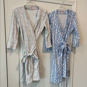 PERSIFOR Chic Women's Wrap Dress Bundle  - Blue and Gray